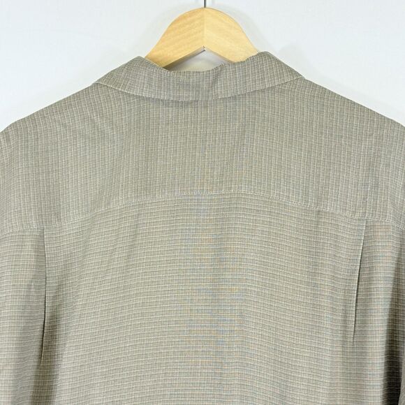 Tommy Bahama Mens Medium Tan 100% Silk Tropical Beach Bamboo Print Casual Shirt - Picture 5 of 7